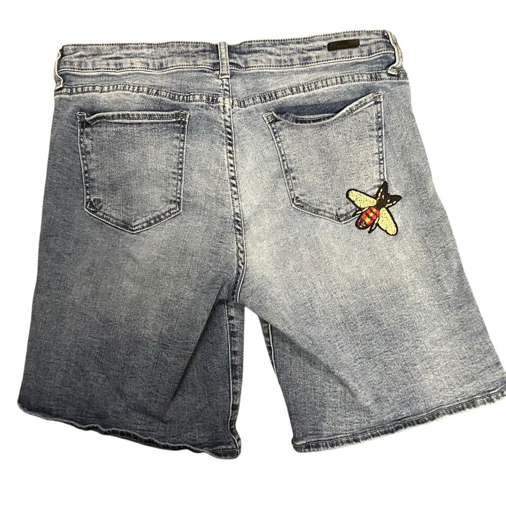 Kut from the Kloth Womens Blue Denim Catherine Boyfriend Shorts Size 12 - Picture 2 of 7